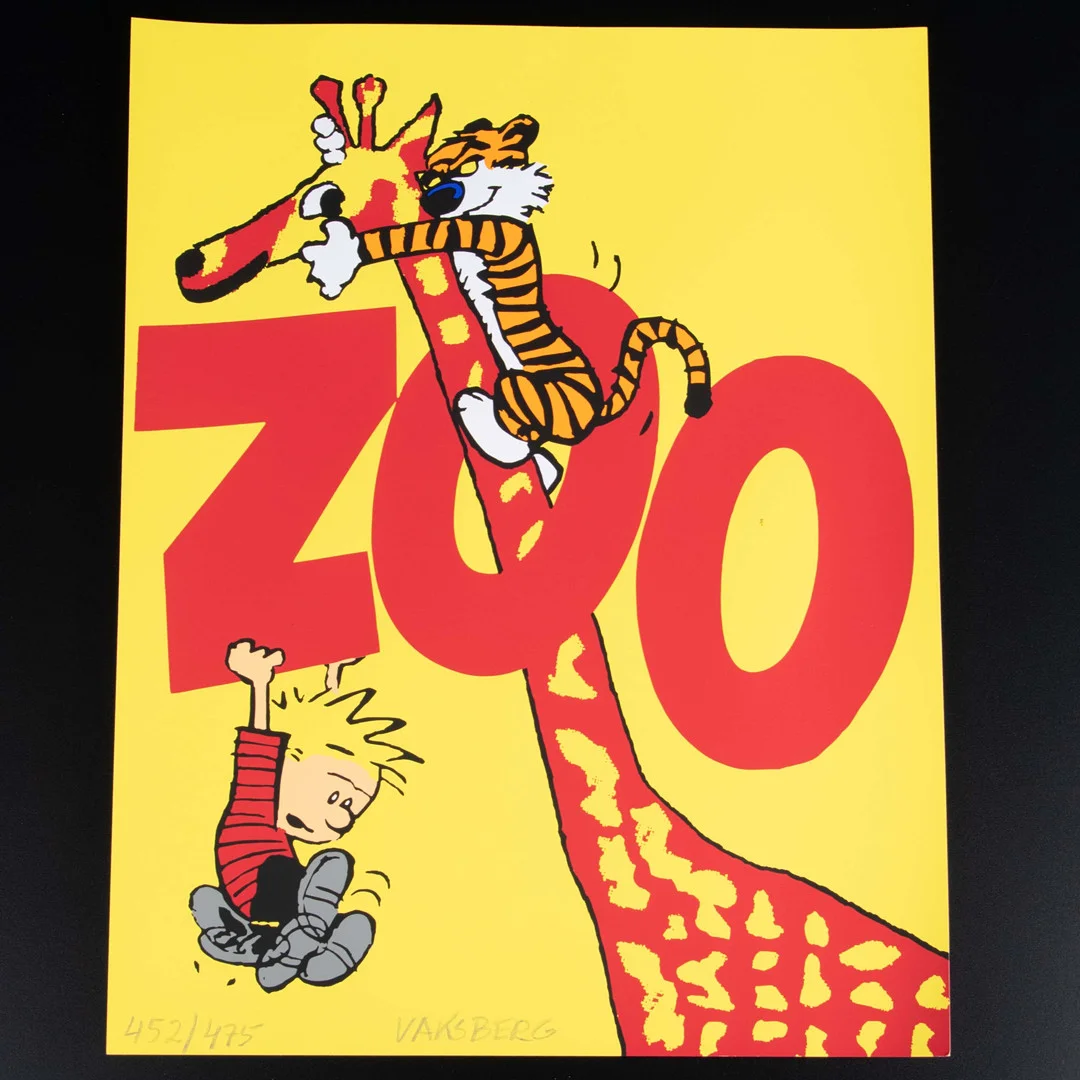 OVE VAKSBERG. "ZOO", färgserigrafi, signerad samt numrerad 452/475. — Engravings & Prints — Laholms Auktionskammare