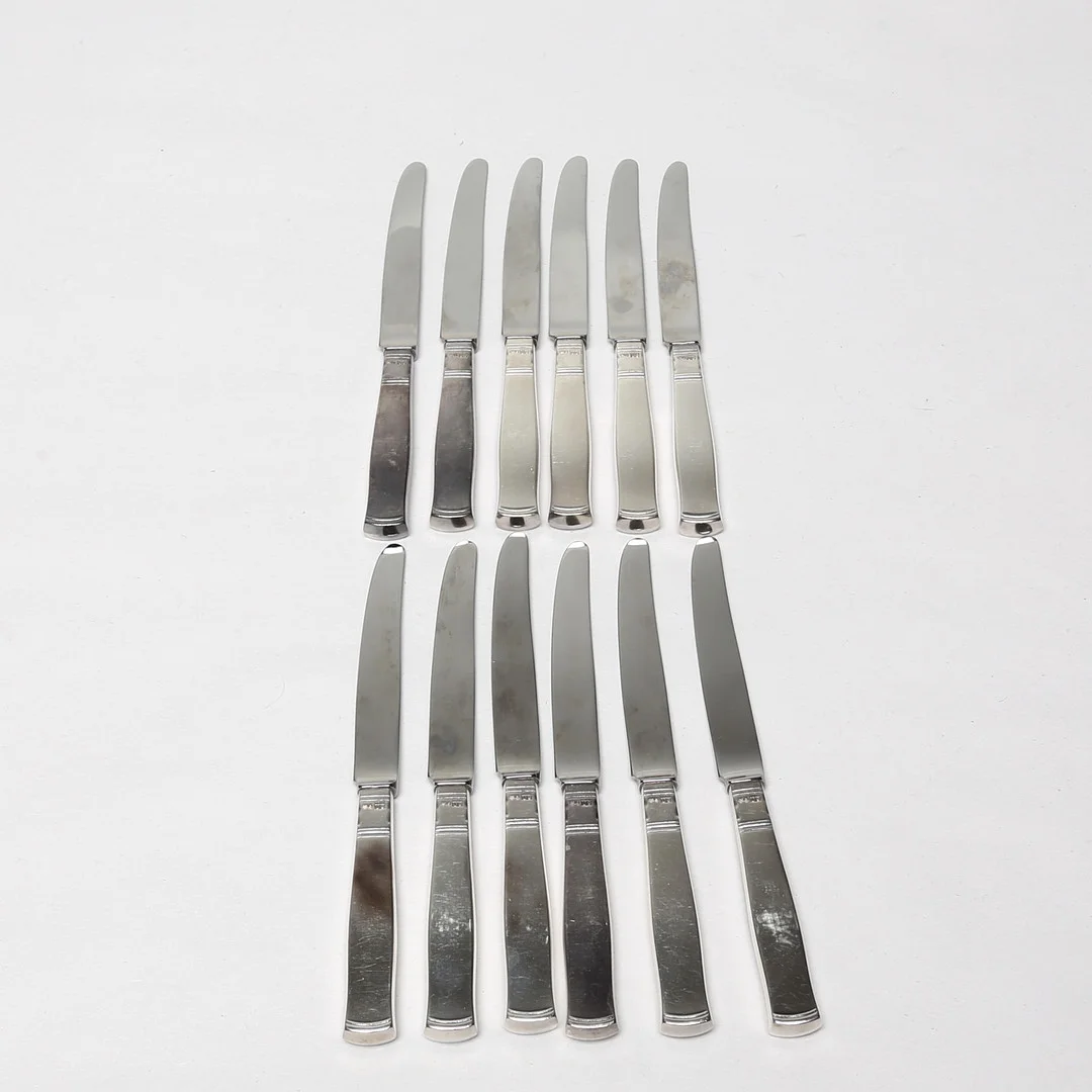 FRUKTKNIVAR, 12 st, silver, Rosenholm. — Silver — Kalmar Auktionsverk