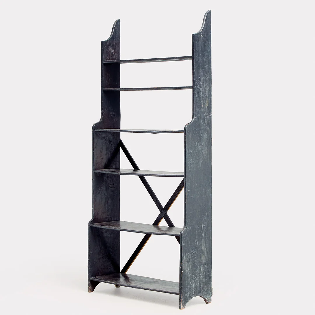 BOKHYLLA, furu, 1800-talets slut. — Cupboards, Cabinets & Shelves — Uppsala Auktionskammare