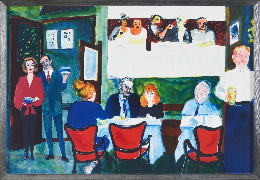 PETER DAHL. Restauranginteriör. — Engravings & Prints — Stockholms Auktionsverk Magasin 5