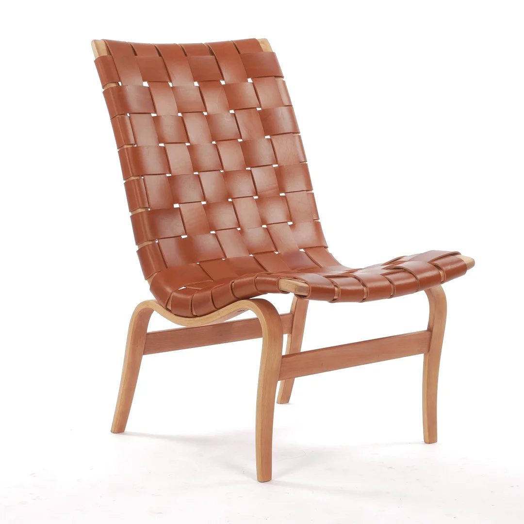 BRUNO MATHSSON. Fåtölj "Eva / Arbetsstol 41", Firma Karl Mathsson, Värnamo, 1970. — Armchairs & Chairs — Auktionsfirma Kenneth Svensson i Kalmar