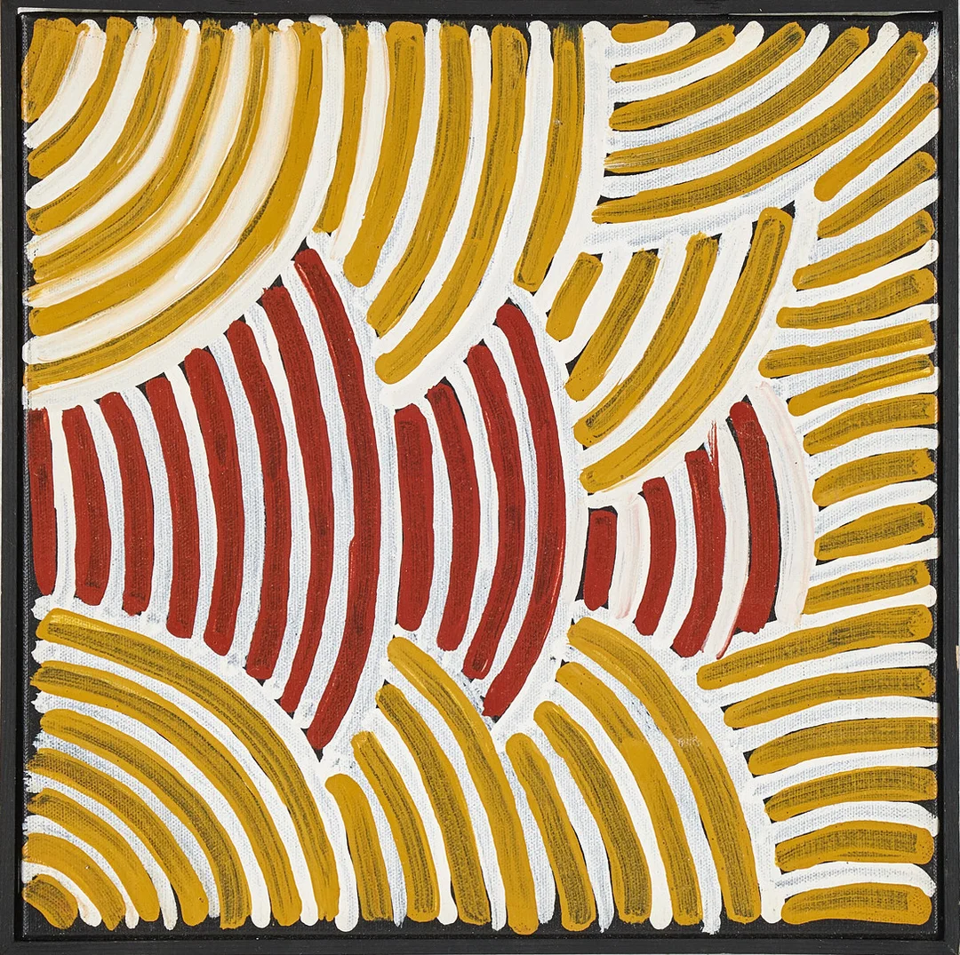 NANCY KUNOTH PETYARRE, (1934-2009). "Mountain devil lizard", akryl på duk, signerad a tergo. — Paintings — Stockholms Auktionsverk Magasin 5