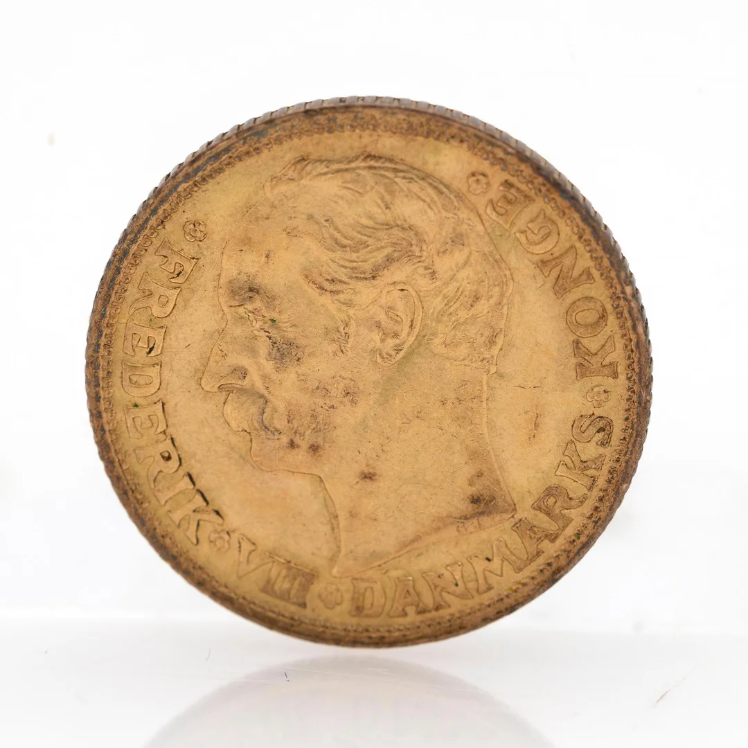 Guldmynt, Frederik VIII, Danmark, 1909. — Militaria/Mynt — Bukowskis