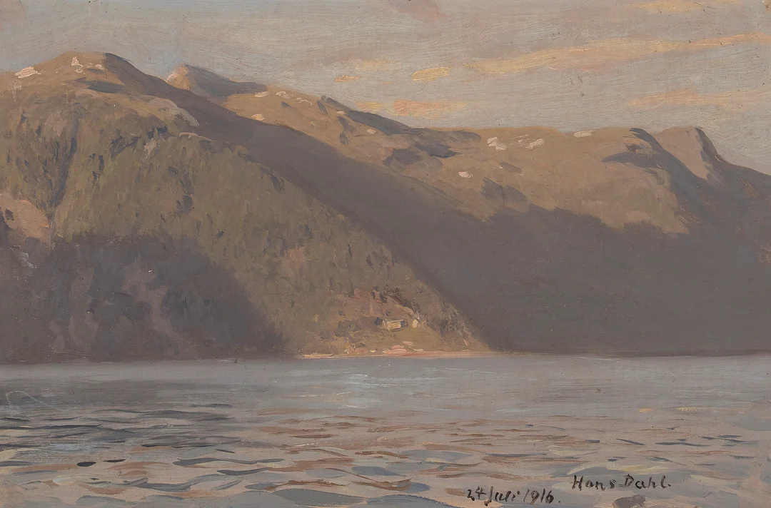Dahl, Hans — Fjordlandskap, 1916 — Kunst/Maleri — Blomqvist