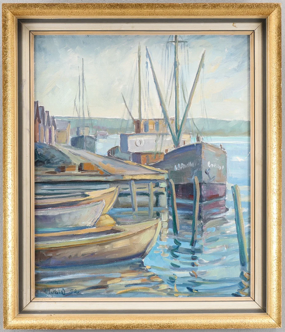 VEIKKO TAKALA. Olja på duk, signerad 52. — Paintings — Karlstad Hammarö Auktionsverk