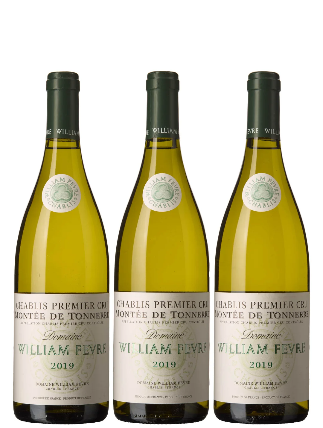 3 x Chablis 1er Cru Montee de Tonnerre 2019, Domaine William Fevre — 3 x Chablis 1er Cru Montee de Tonnerre 2019, Domaine William Fevre — Vin/Vin — Blomqvist