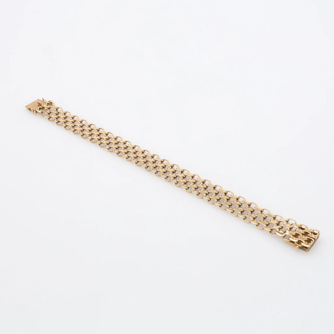 ARMBAND, 18 K GULD, x-länk, 29,7 g. — Bracelets — Crafoord Auktioner Lund
