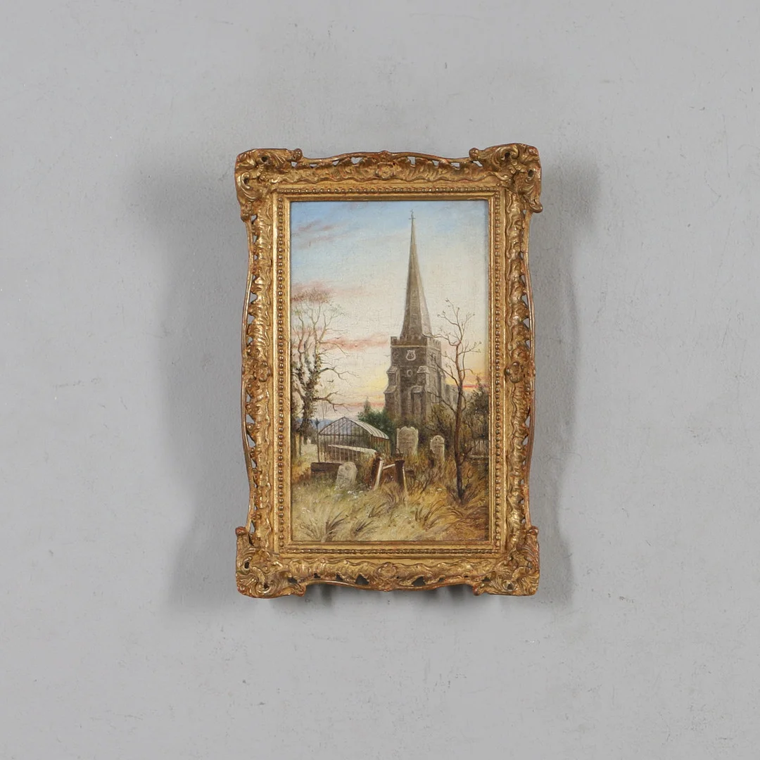 C.J.S. 'HARROW CHURCH' (ST MARY'S CHURCH, HARROW ON THE HILL). — Paintings — Lawrences Auctioneers