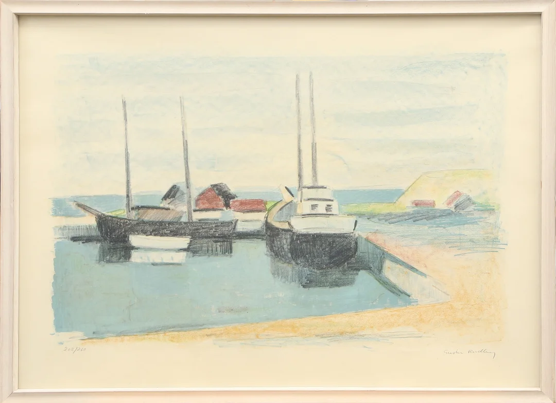 GUSTAV RUDBERG. LITO, signerad. — Engravings & Prints — Kalmar Auktionsverk