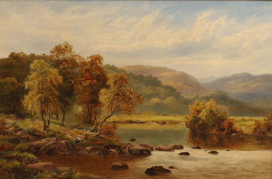 ALBERT GYNGELL. Olja på duk, signerad, daterad 1879. — Paintings — RA Auktionsverket Norrköping