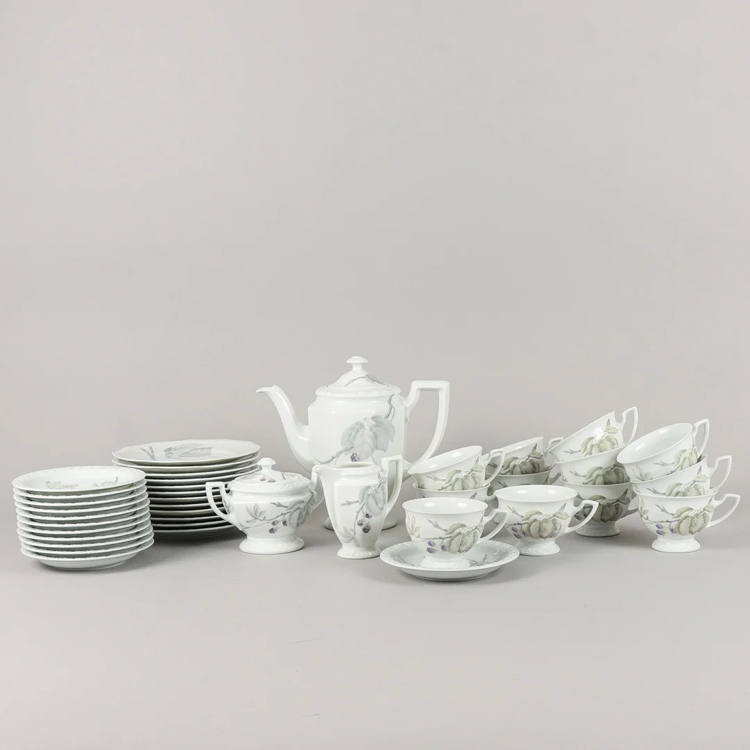 KAFFESERVIS porslin, Rosenthal, Maria Björnbär. — Tableware — Karlstad Hammarö Auktionsverk