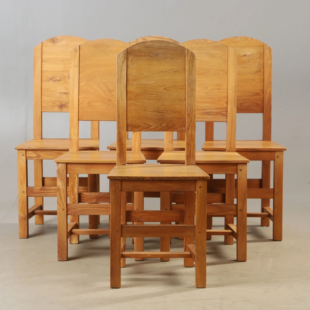 STOLAR, 6 stycken, alm, 2000-tal. — Armchairs & Chairs — Helsingborgs Auktionskammare