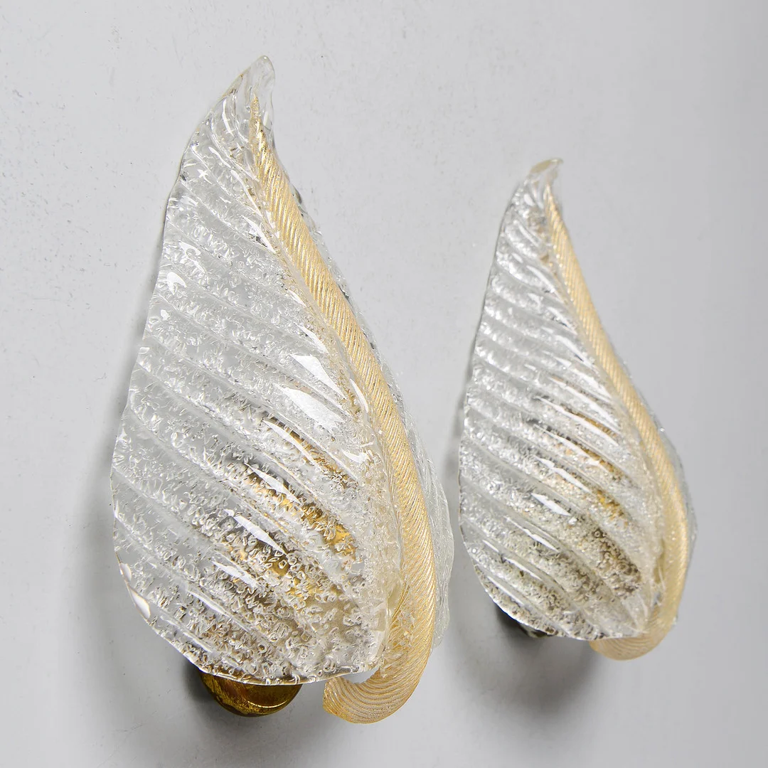 BAROVIER & TOSO. TILLSKRIVEN. Vägglampor, ett par, Murano, Italien, ca 1950-tal. — Wall Lights — Formstad Auktioner