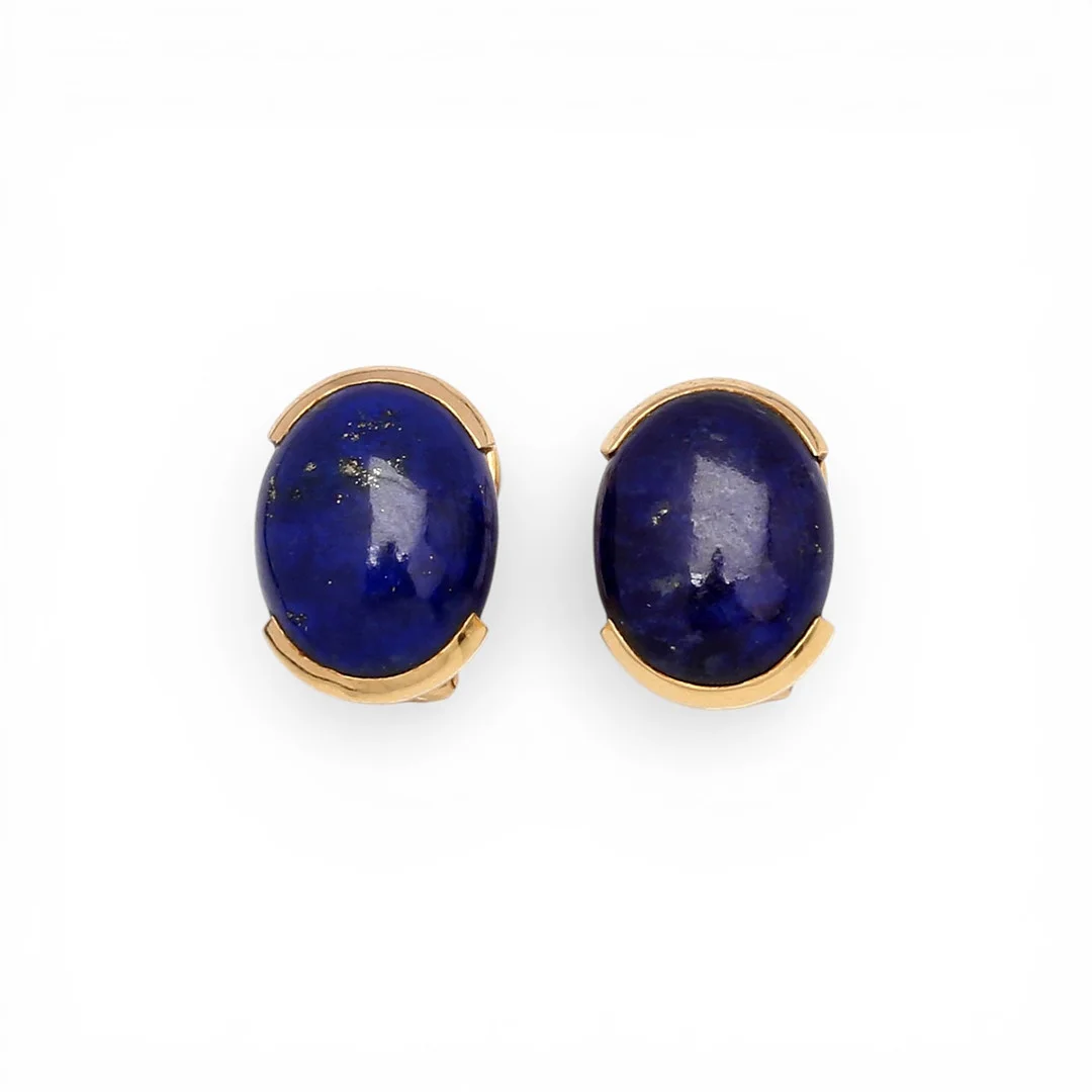 Gold and lapis lazuli earrings. — Earrings — Balclis