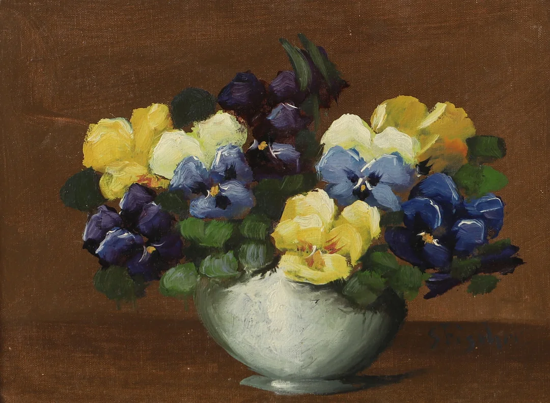 SIGRID FISCHER. Blomsterstilleben, olja på duk, signerad S. Fischer. — Paintings — Helsingborgs Auktionskammare