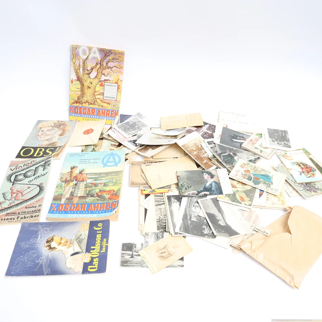 VYKORT, PRISKURANTER, KATALOGER, MED MERA, 1900-talets början. — Other — Falun Auktionsbyrå