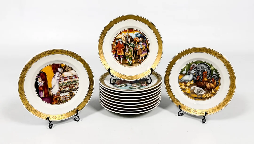 SAMLARTALLRIKAR, 12 st, "The Hans Christian Andersen plates", Royal Copenhagen. — European — Auktionshuset STO Bohuslän