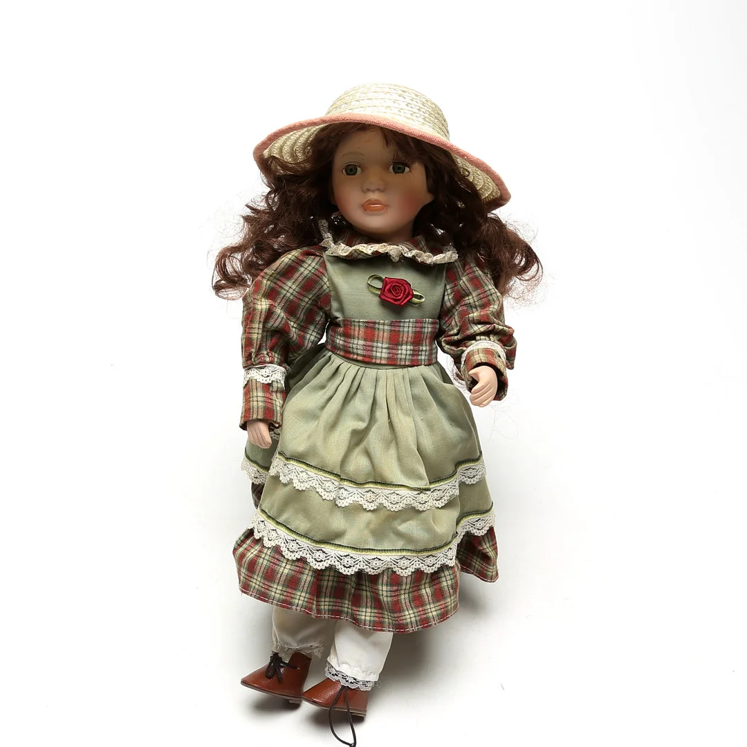 DOCKA, med ställning, modern. — Dolls & Teddybears — Kalmar Auktionsverk