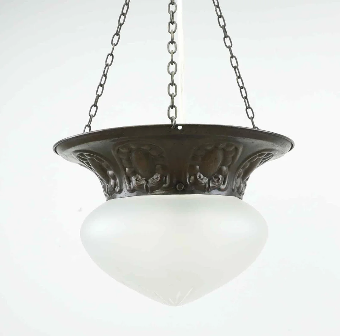 TAKLAMPA, jugend, tidigt 1900-tal. — Ceiling lights — Hälsinglands Auktionsverk
