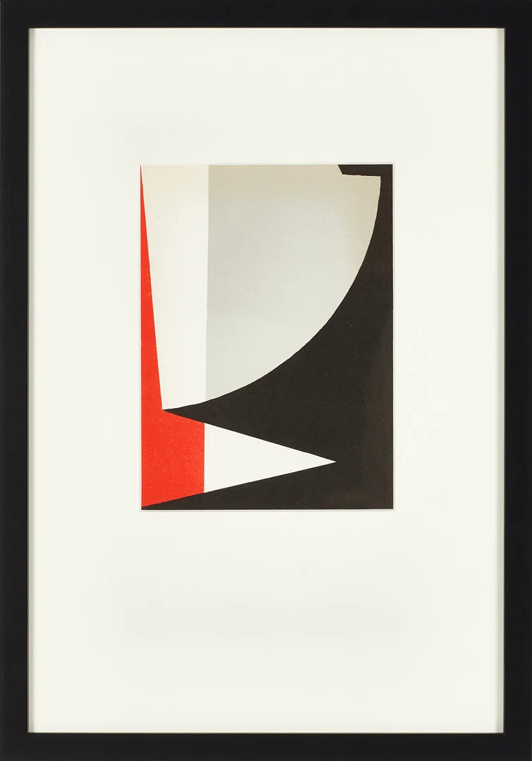 ERIC H. OLSON. efter, Komposition, 1956, färgtryck. — Engravings & Prints — Crafoord Auktioner Stockholm