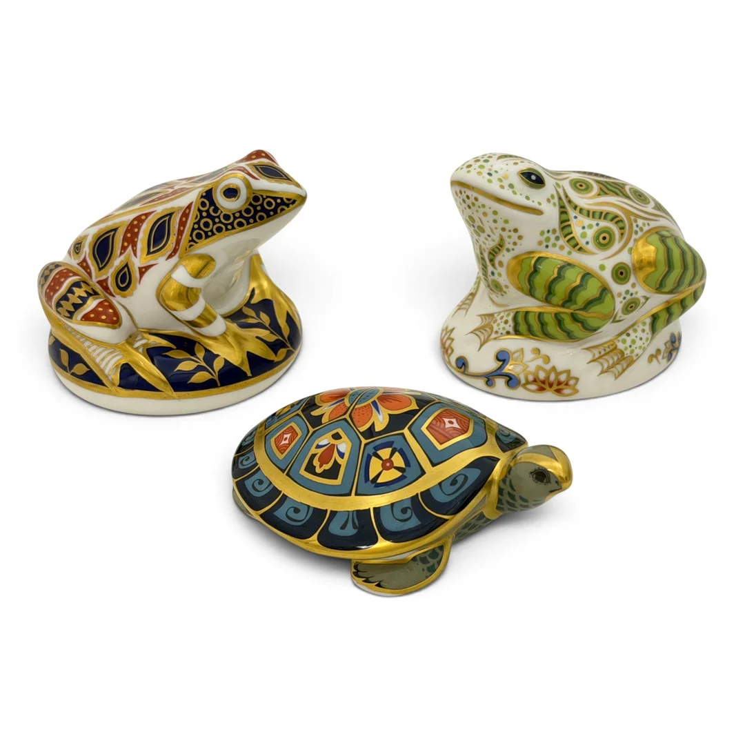THREE ROYAL CROWN DERBY PAPERWEIGHTS. — European — Griffin’s Auctioneers