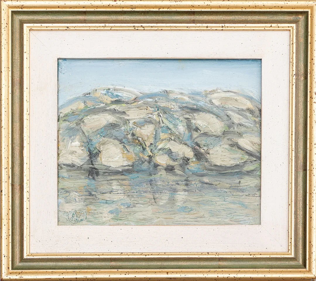 NILS OLSSON. Olja på duk, signerad,motiv från Bohuslän. — Paintings — Södermanlands Auktionsverk
