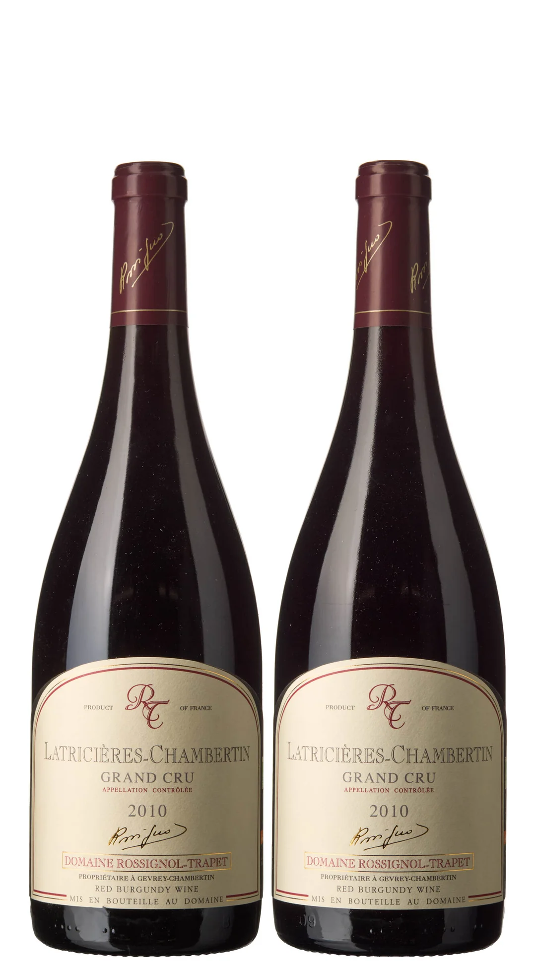 2 x Latricieres-Chambertin Grand Cru 2010, Rossignol-Trapet — 2 x Latricieres-Chambertin Grand Cru 2010, Rossignol-Trapet — Vin/Vin — Blomqvist