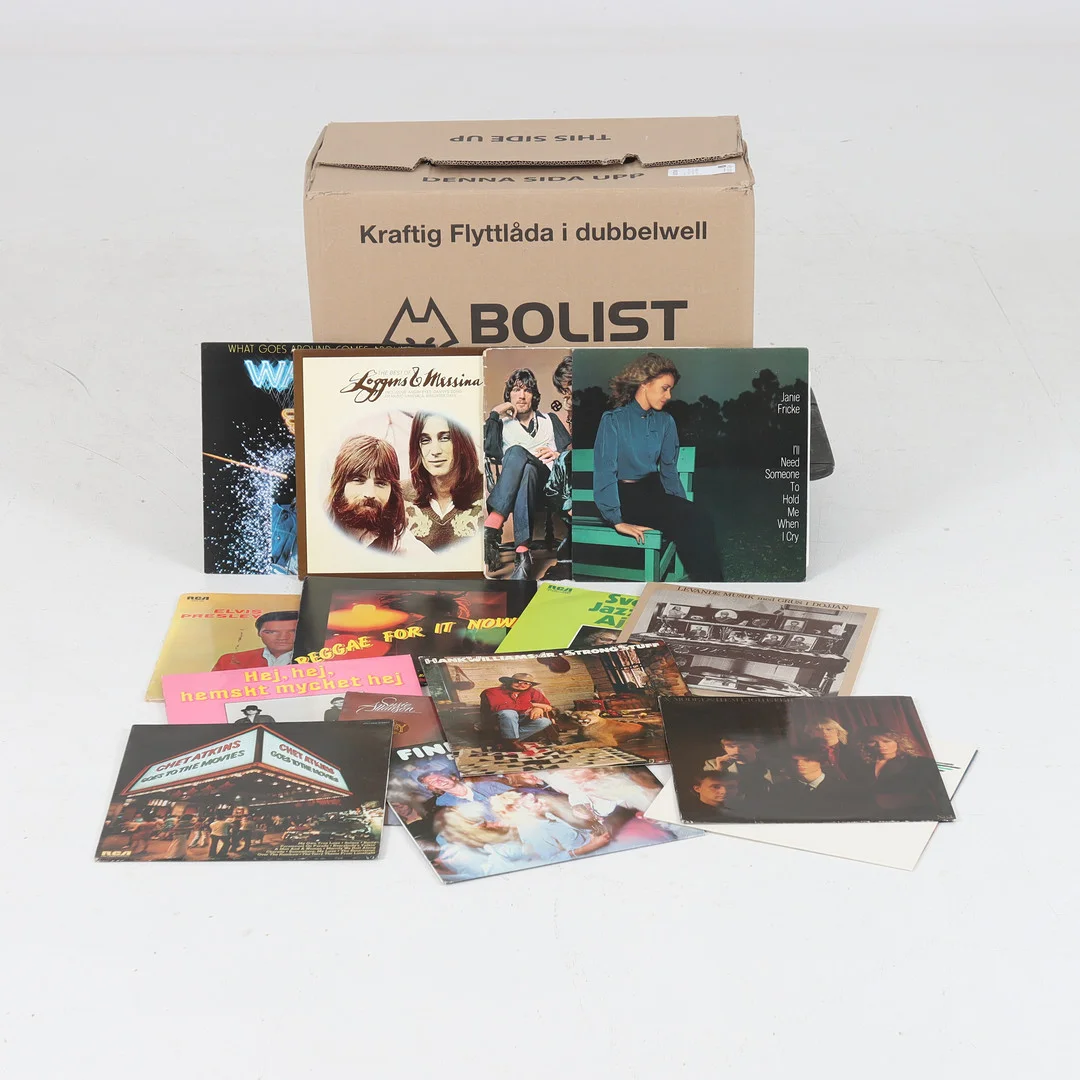 PARTI LP-SKIVOR, ca 150 st, pop, country, humor. 1970/80-tal. — Audio, Vinyl & Hi-Fi — Stadsauktion Sundsvall