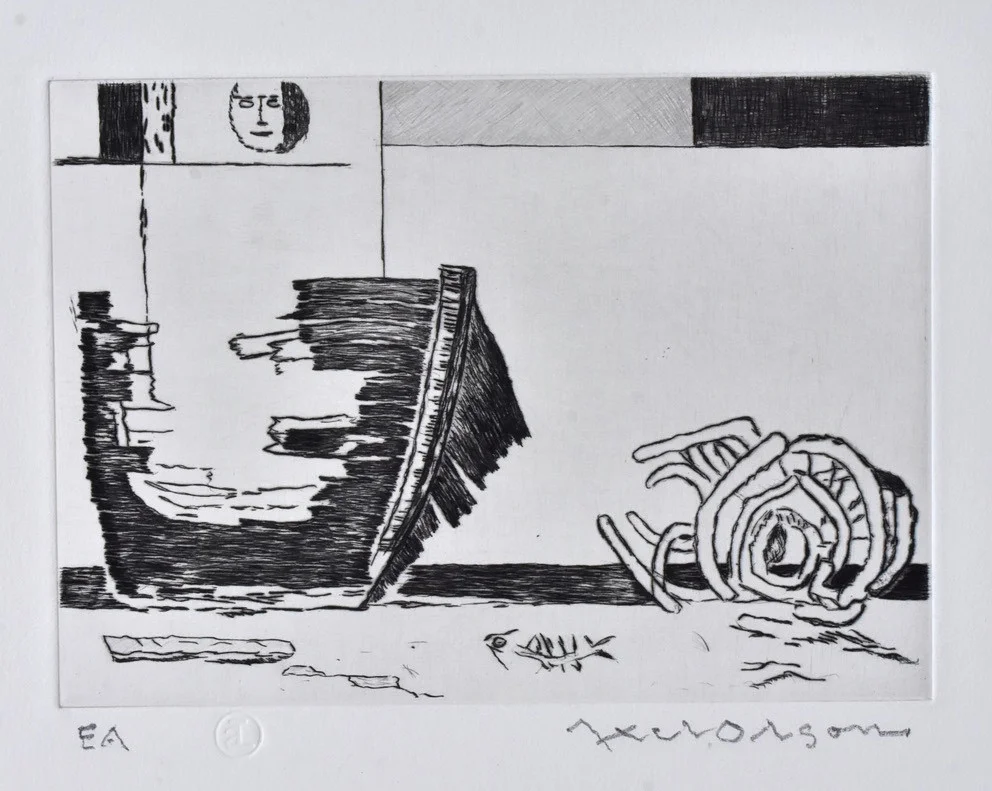 AXEL OLSON. Etsning. — Engravings & Prints — Halmstads Auktionskammare