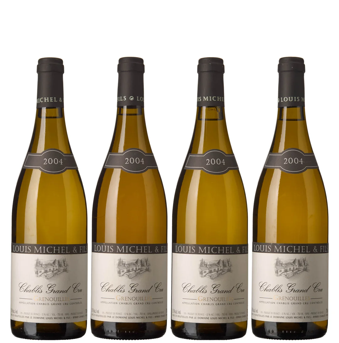 4 x Chablis Grand Cru Grenouilles 2004, Louis Michel & Fils — 4 x Chablis Grand Cru Grenouilles 2004, Louis Michel & Fils — Vin/Vin — Blomqvist