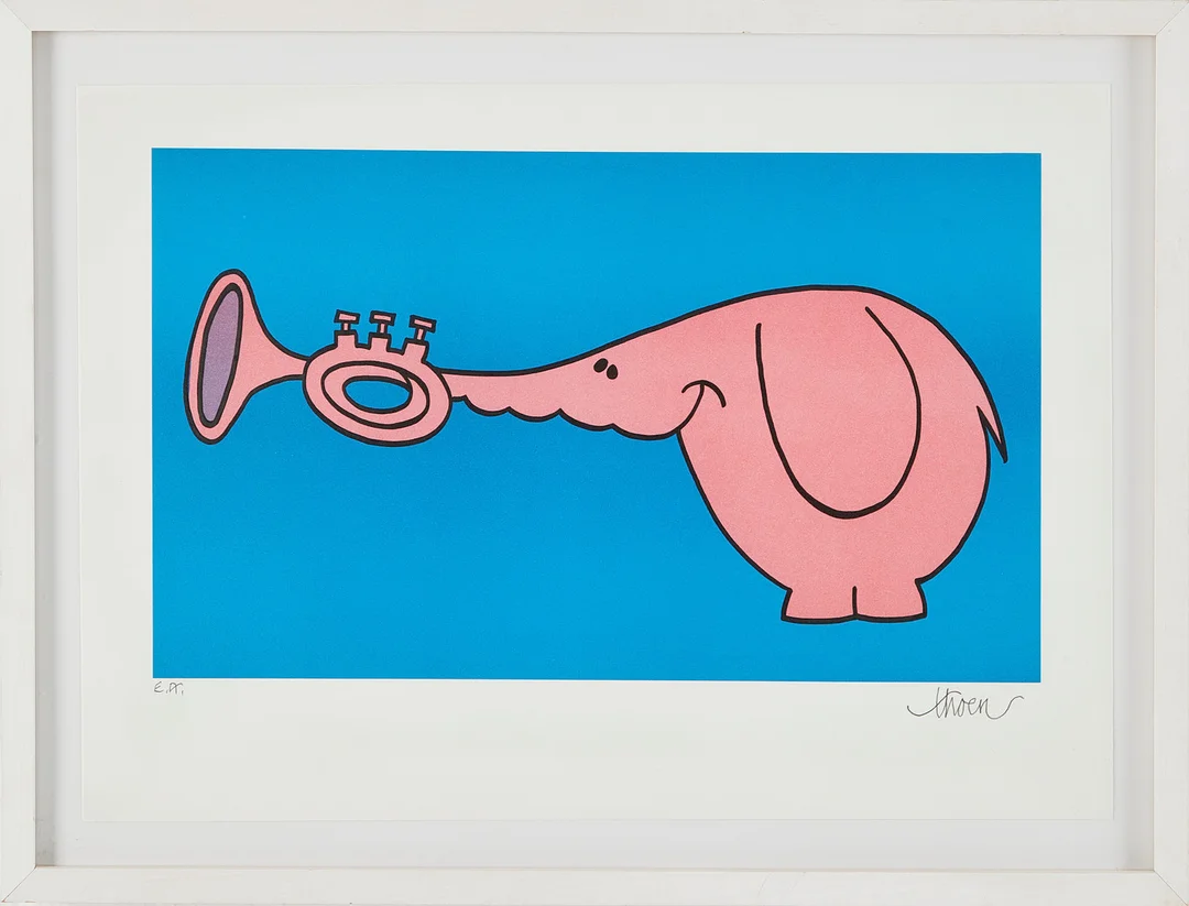 PETTER THOEN. (Norge, född 1943) Figurkomposition, EA, färglitografi. — Engravings & Prints — Stockholms Auktionsverk Magasin 5