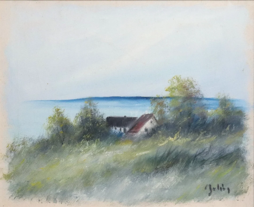 CARL JULIUS. olja på duk, fiskeläge. — Paintings — Markus Auktioner