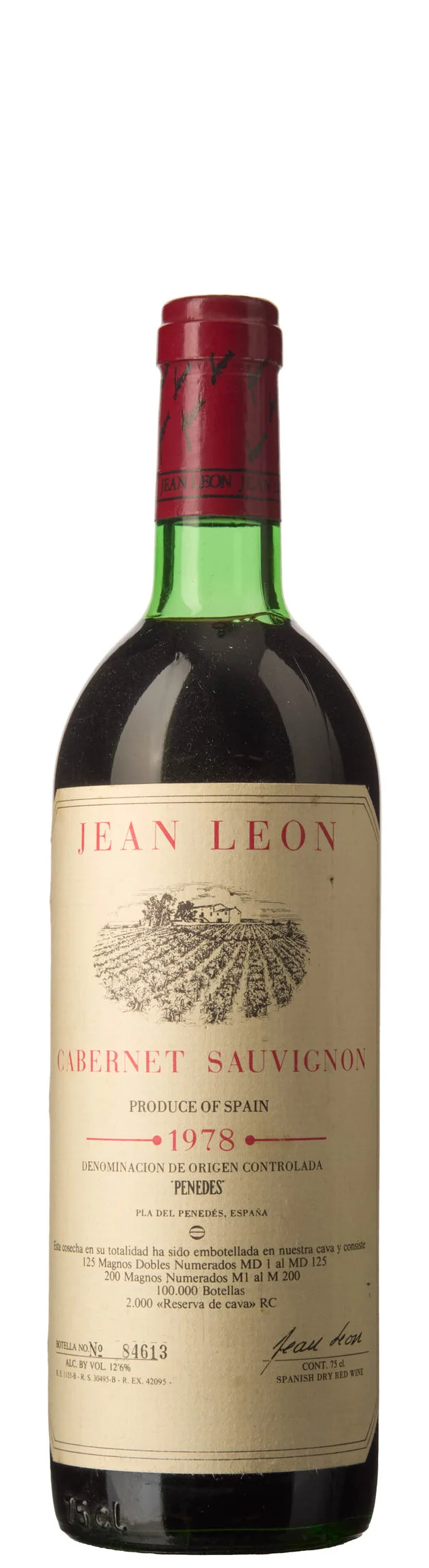 1 x Penedes Cabernet Sauvignon 1978, Jean Leon — 1 x Penedes Cabernet Sauvignon 1978, Jean Leon — Vin/Vin — Blomqvist