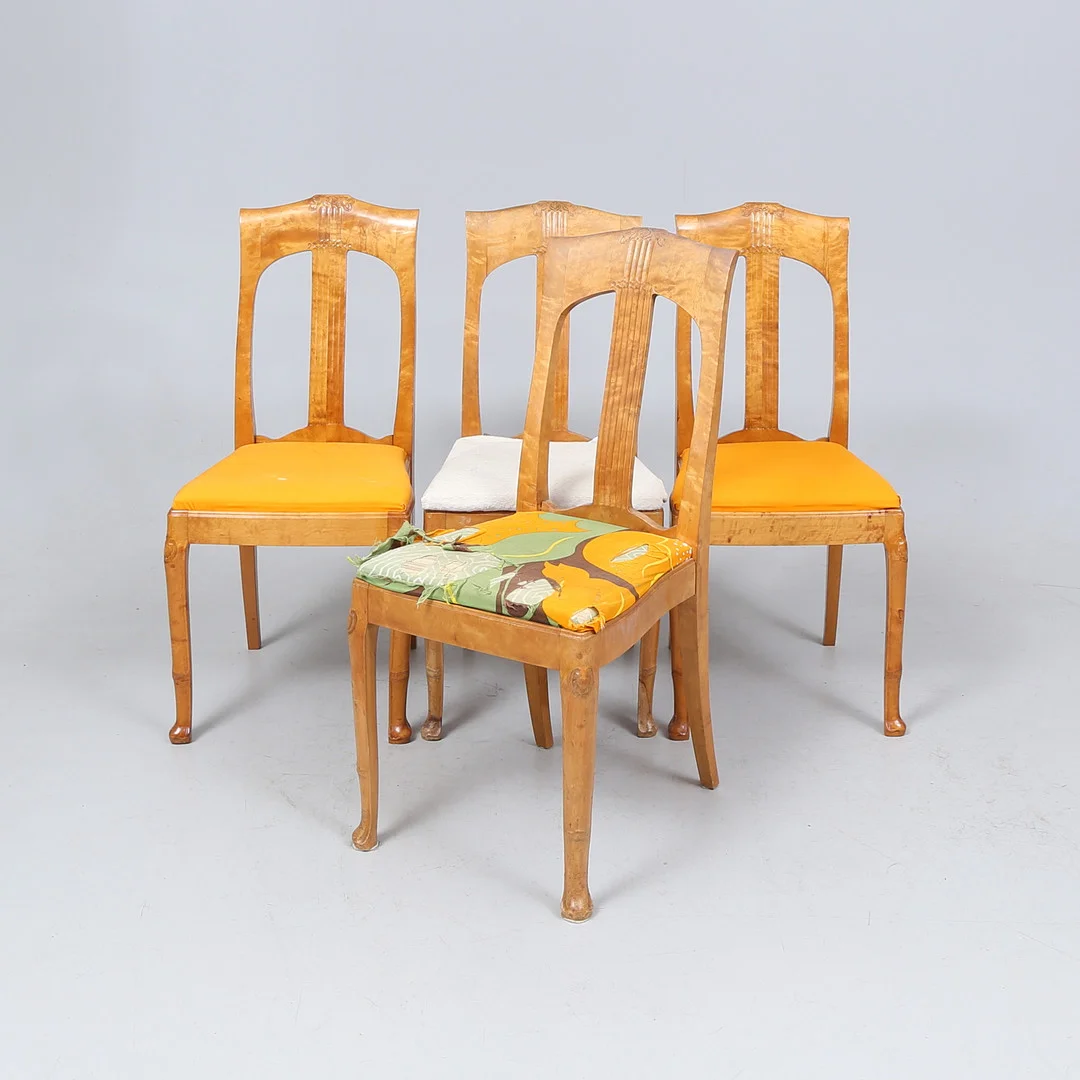 STOLAR, 4 st, jugend, tidigt 1900-tal. — Armchairs & Chairs — Gomér & Andersson Linköping