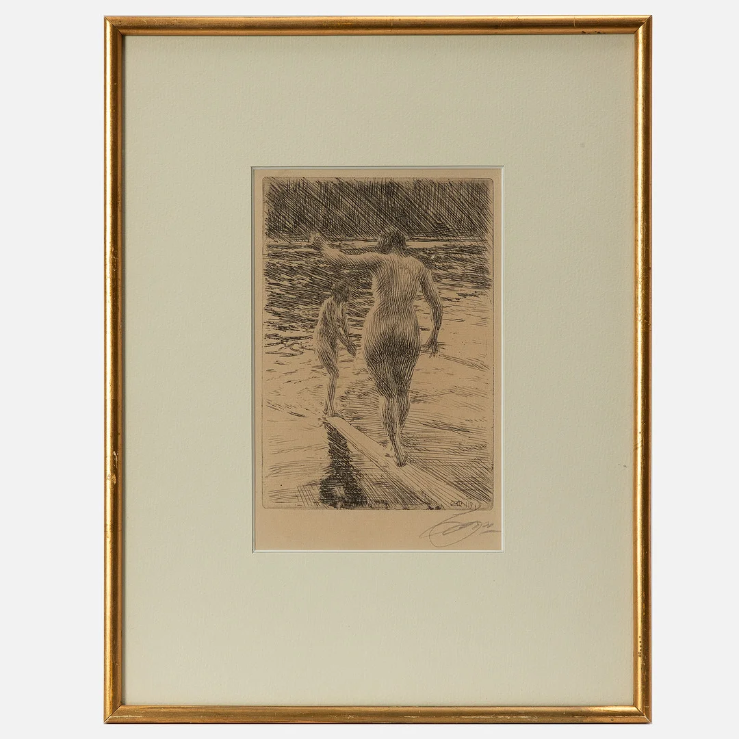 ANDERS ZORN. "Balans". — Engravings & Prints — Stockholms Auktionsverk Göteborg