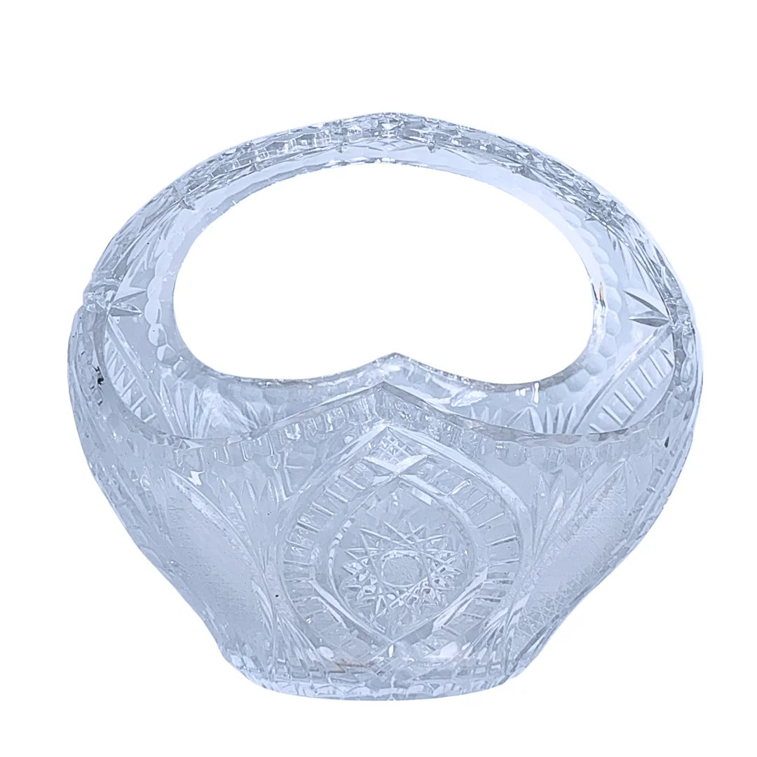 KRISTALLGLASKORB MIT SCHLIFFDEKOR. — Utility glass — Auktionshaus Stuber's Hammerschlag