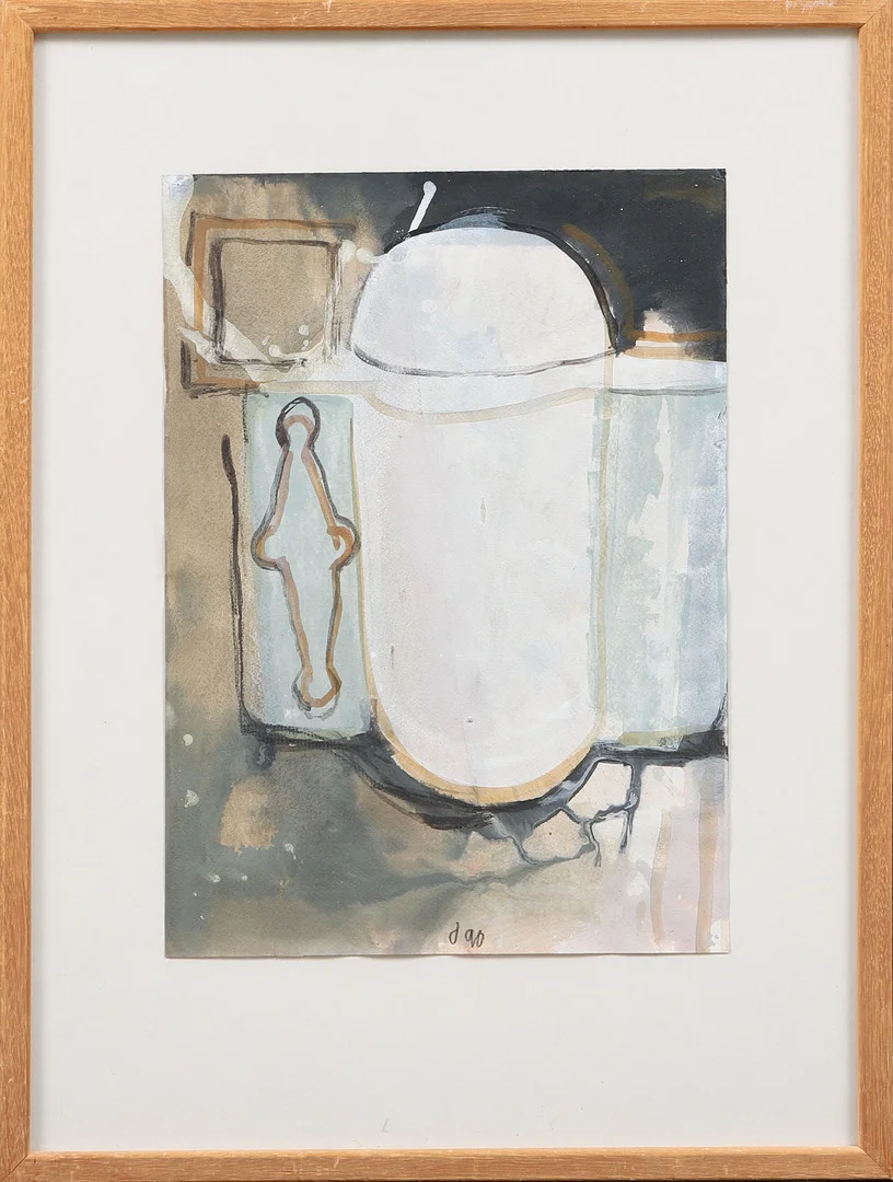 NICOLAS DINGS. Stilleben, akvarell, signerad och daterad 90. — Paintings — Göteborgs Auktionsverk