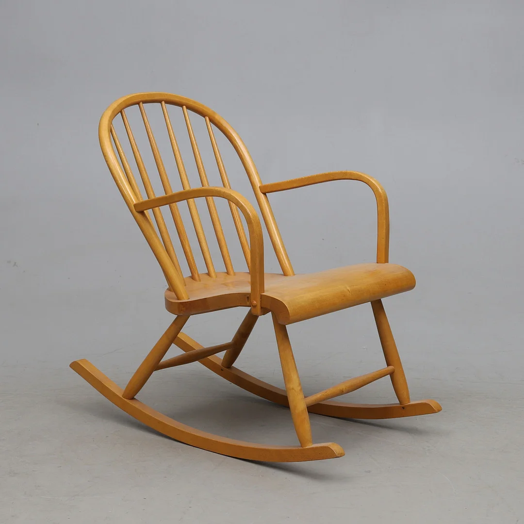 GUNGSTOL, björk, Nässjö Stolfabrik, Sverige, 1950-tal. — Armchairs & Chairs — Gomér & Andersson Norrköping