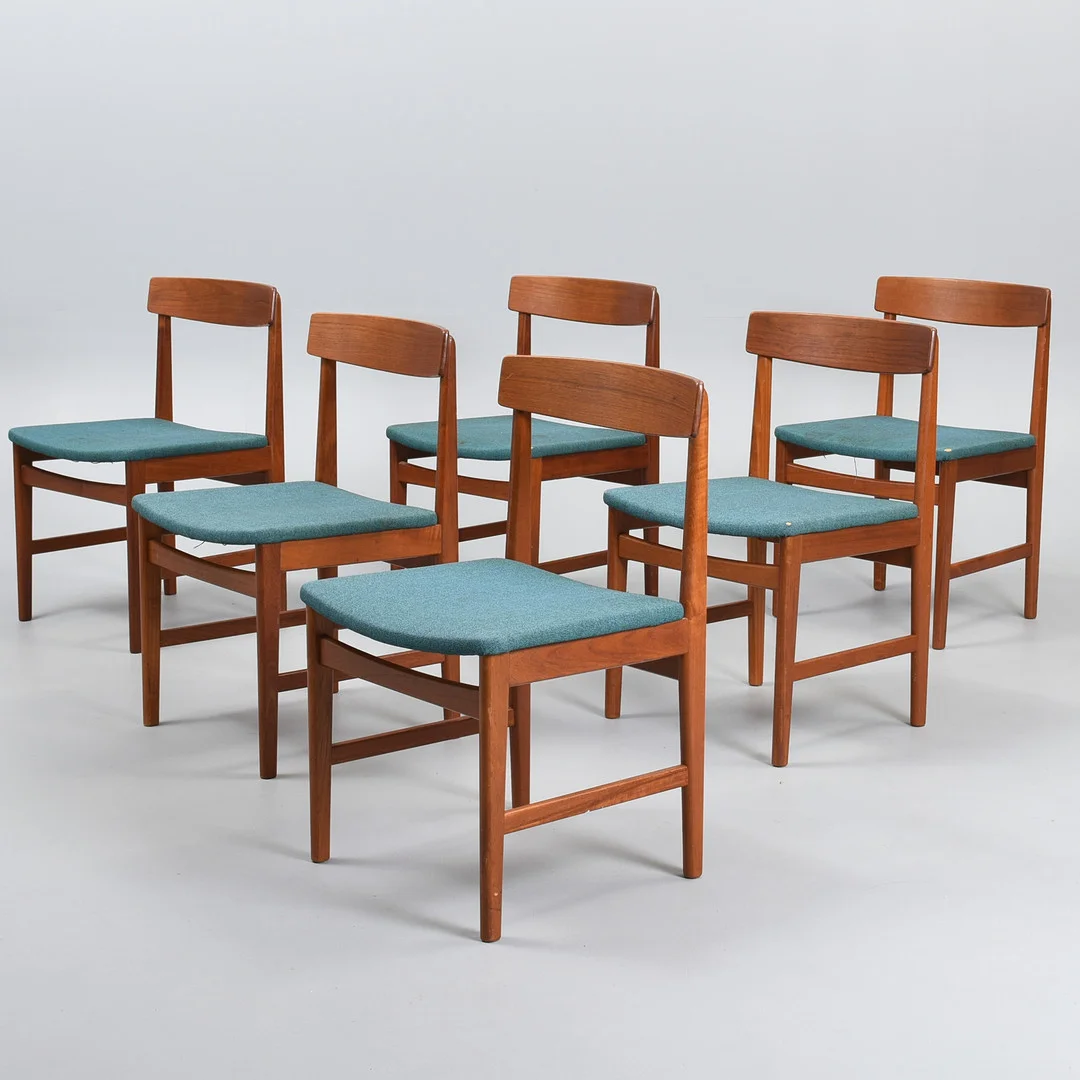 BOLTINGE STOLEFABRIK. Sæt af seks stole i teak. Danmark, 1960'erne (6). — Armchairs & Chairs — Sørensen Auktioner