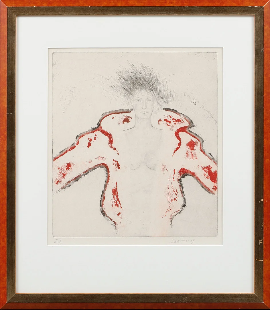 SUZANNE NESSIM. Figurkomposition, färgetsning, signerad, EA. — Engravings & Prints — Göteborgs Auktionsverk