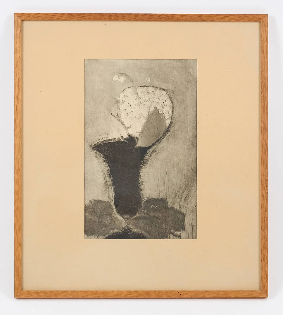 HELENE SCHJERFBECK. HELIOGRAVYR, liljekonvaljer, signerad HS i trycket. — Engravings & Prints — Stockholms Auktionsverk Helsinki