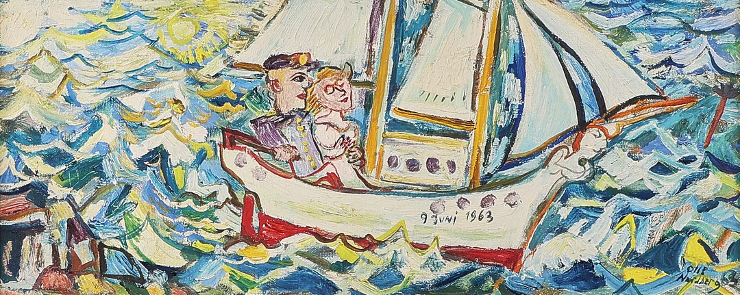OLLE NORDBERG. Oljemålning, signerad 9 juni 1963. — Paintings — Metropol Auktioner