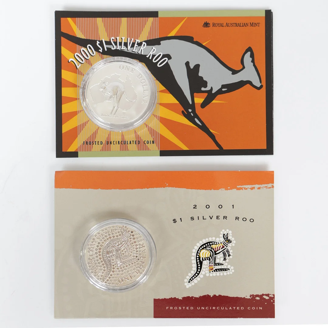 TWO ROYAL AUSTRALIAN MINT SILVER ONE DOLLAR COINS (2). — Coins & Banknotes — Bishop & Miller