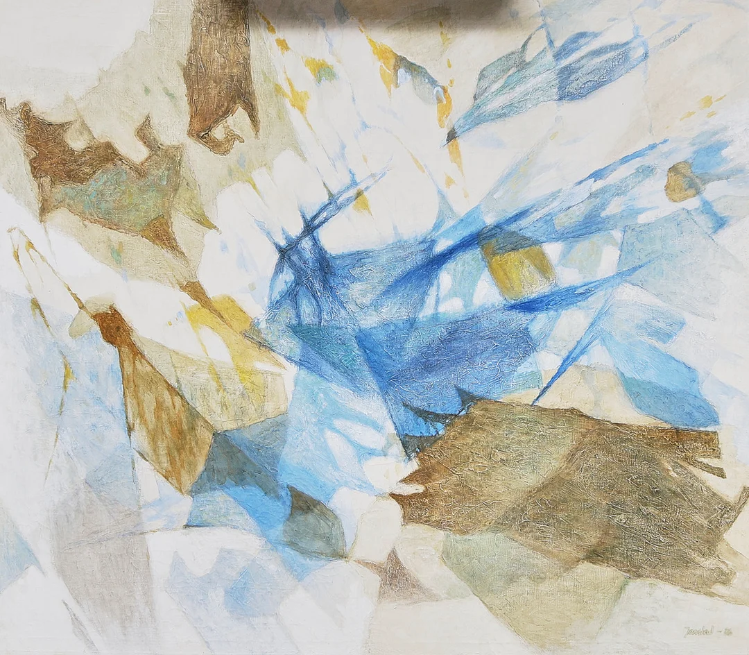 OIDENTIFIERAD KONSTNÄR. Oljemålning, signerad, komposition. — Paintings — Metropol Auktioner