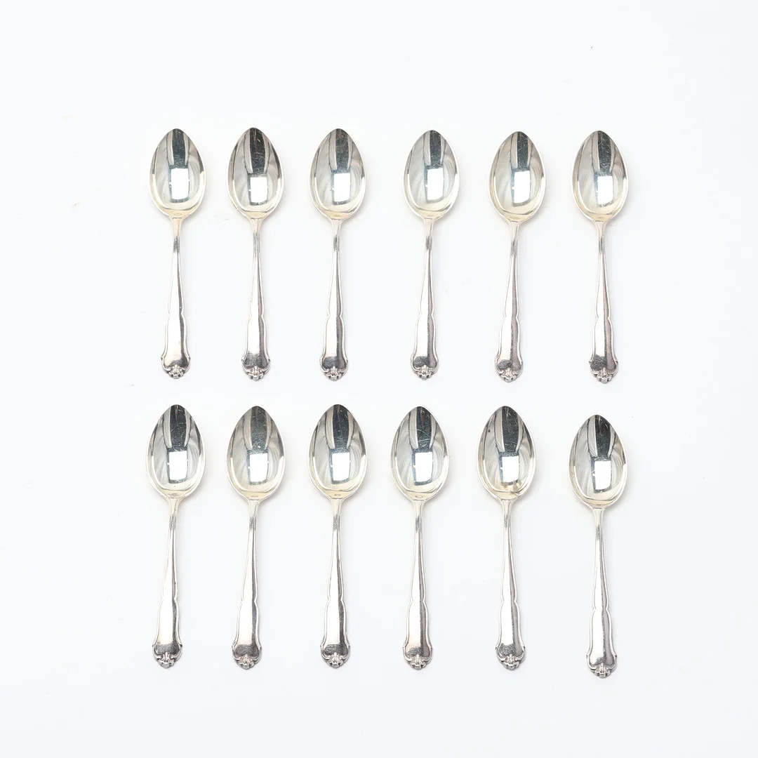 SKEDAR, 12 stycken, silver, C.G Hallberg, Stockholm 1948-1952. — Silver — Uppsala Auktionskammare