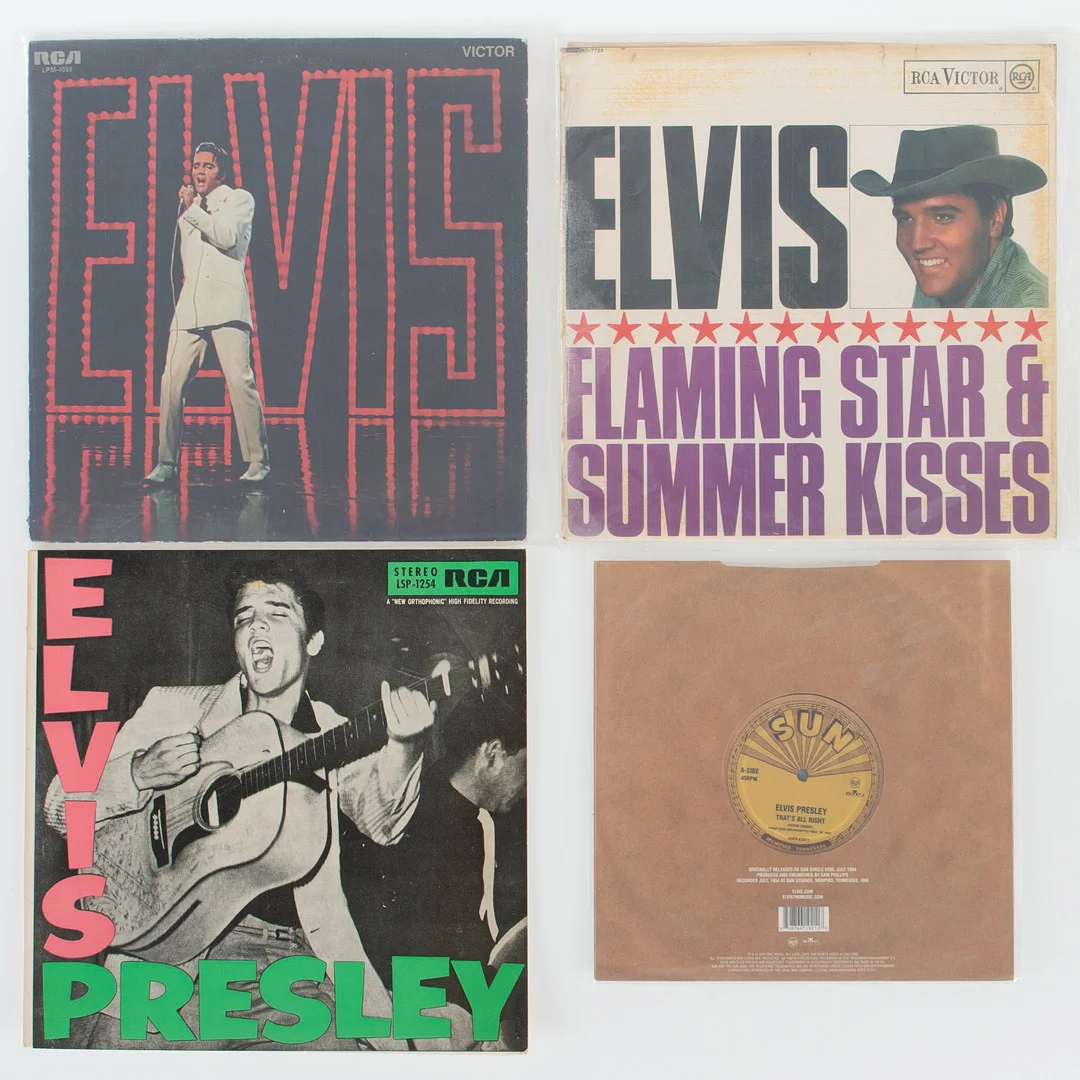 ELVIS PRESLEY. Vinylskivor, 4 stycken. — Audio, Vinyl & Hi-Fi — Laholms Auktionskammare