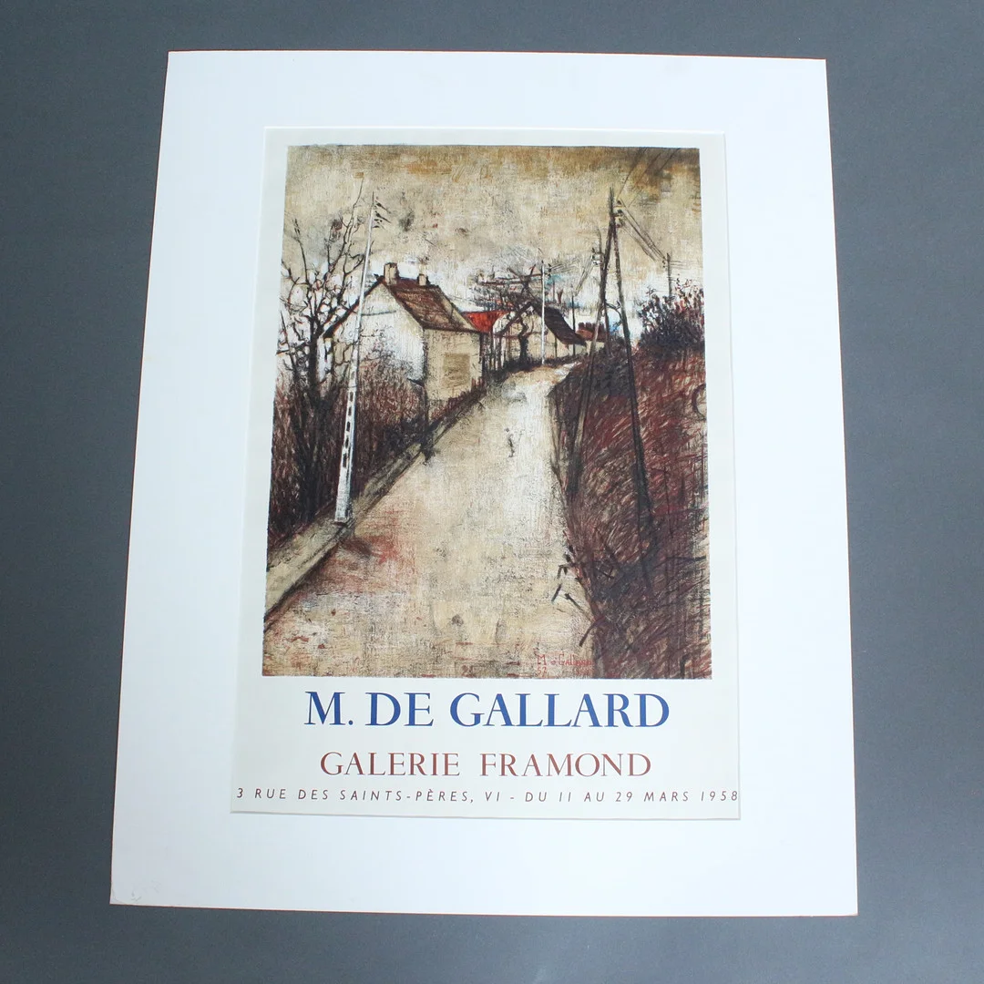 Unbekannter Künstler, Plakat, ''M. DE GALLARD '', Galerie Framond. — Engravings & Prints — Stockholms Auktionsverk Düsseldorf/Neuss