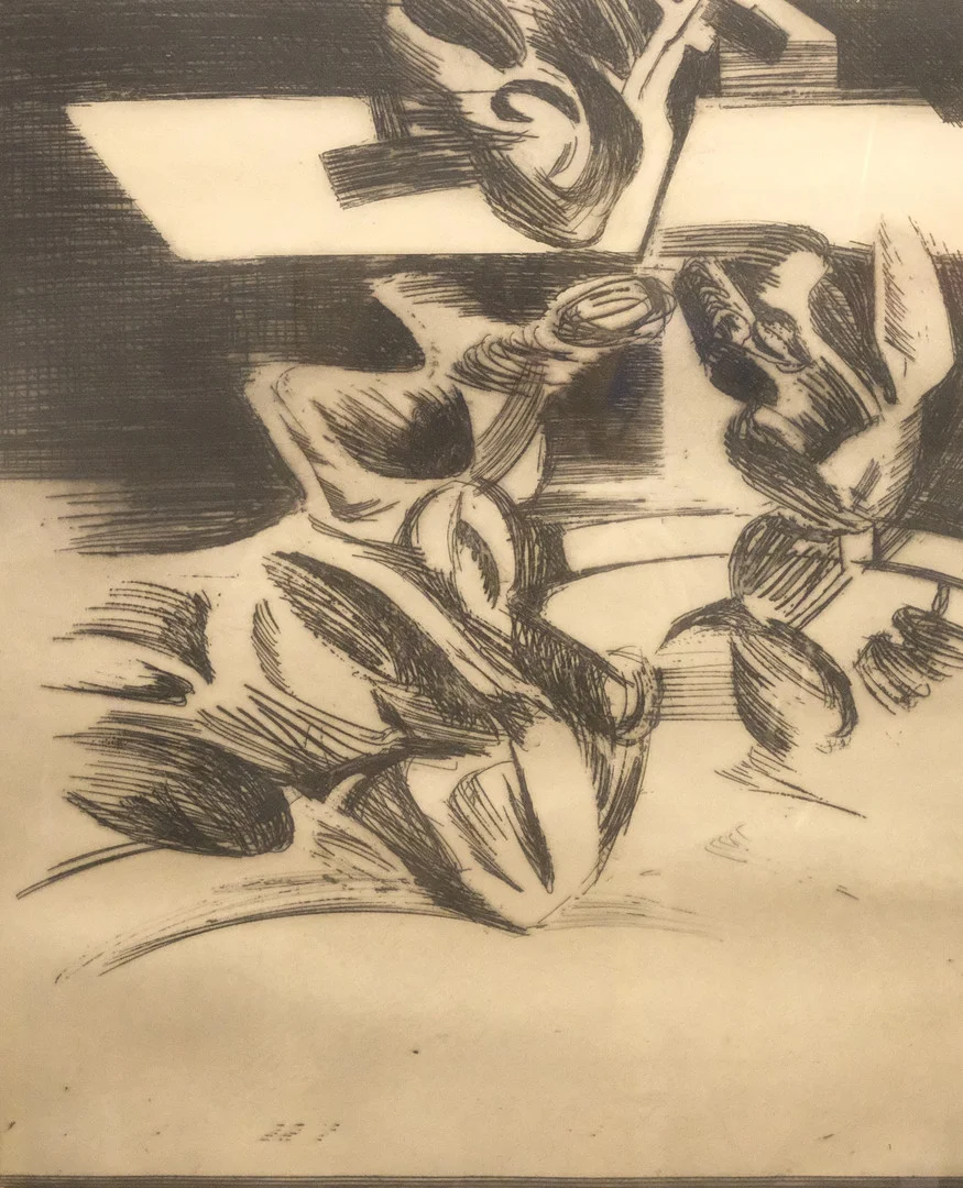 KARL-EINAR ANDERSSON. KOMPOSITION, ETSNING. — Drawings — Björnssons Auktionskammare