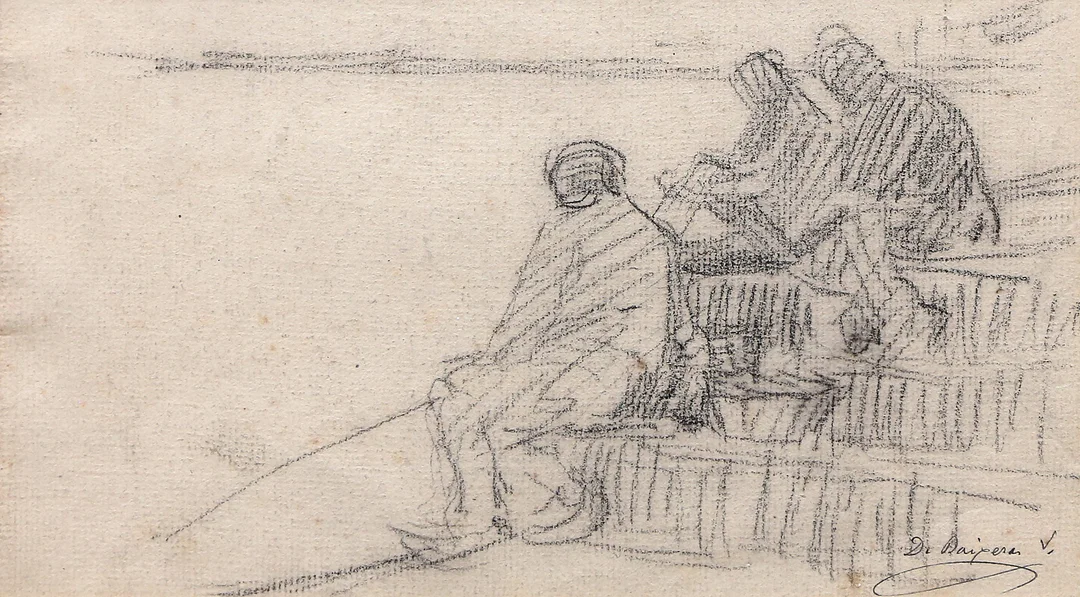 DIONÍS BAIXERAS. Fishermen. — Drawings — Balclis