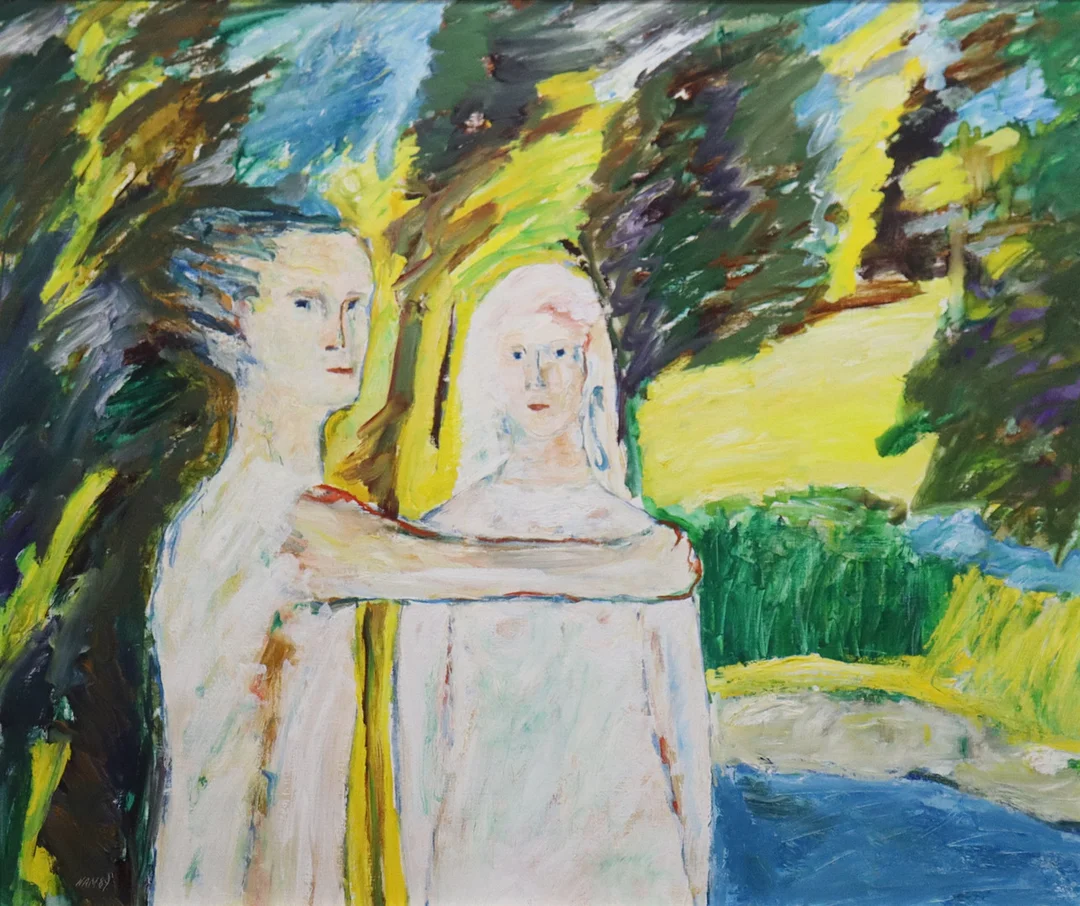 NILS ANDRÉ MALMSTRÖM (1936-2006). olja på duk, par i natur. — Paintings — Markus Auktioner